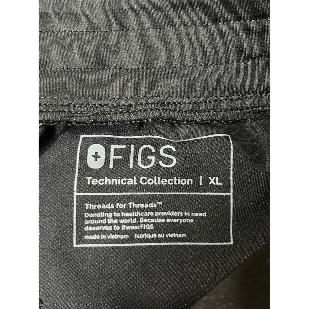 FIGS Zamora Technical Collection Scrub Joggers Women's XL Black W18SW2005 EUC - Picture 2 of 11